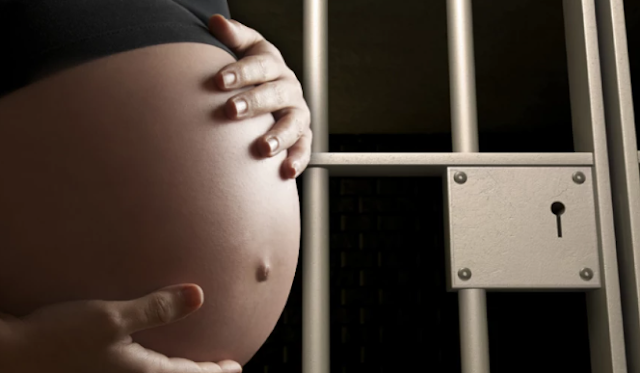 Pregnant woman in prison