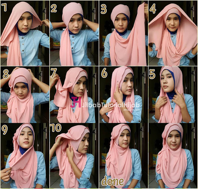 Tutorial Style Hijab Pashmina yang Menutupi Bagian Dada Payudara yang Montok dan Bulat