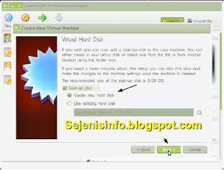 new disk on virtual box 