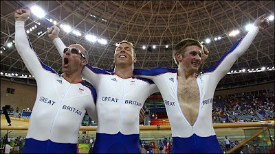 Great Britain team cycling<br />Jamie Staff Jason Kenny Chris Hoy