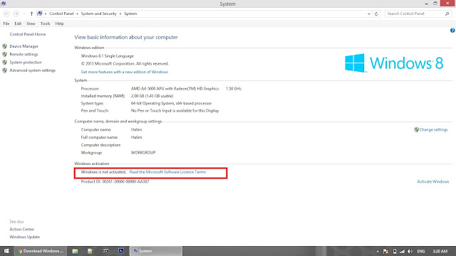 Cara Aktifasi Windows 8 Dengan Aktivator