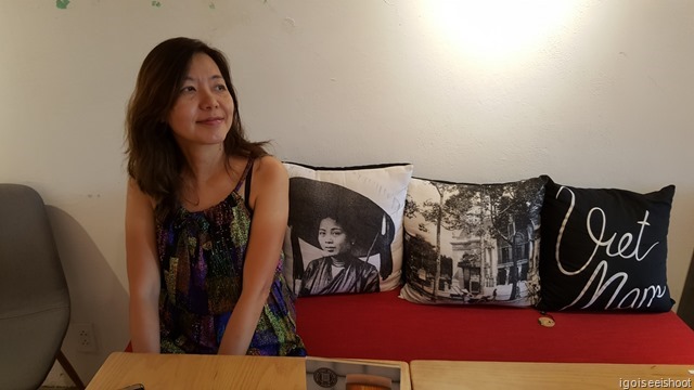 Nice cushions in the cafe located above the Ginkgo store in Hoi An.