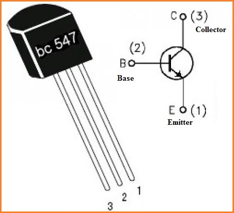 konfigurasi pin transistor bc547