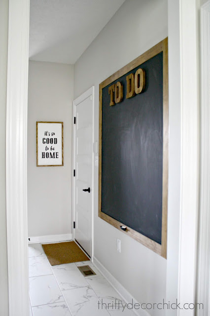 Large DIY chalkboard wall