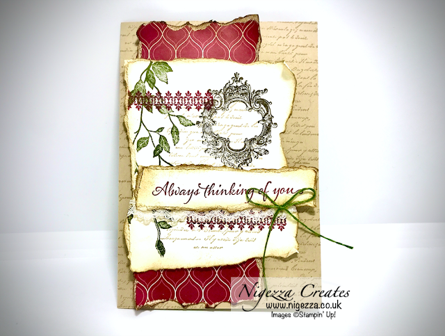 Nigezza Creates Live with Stampin' Up! Very Versailles Shabby Chic Card