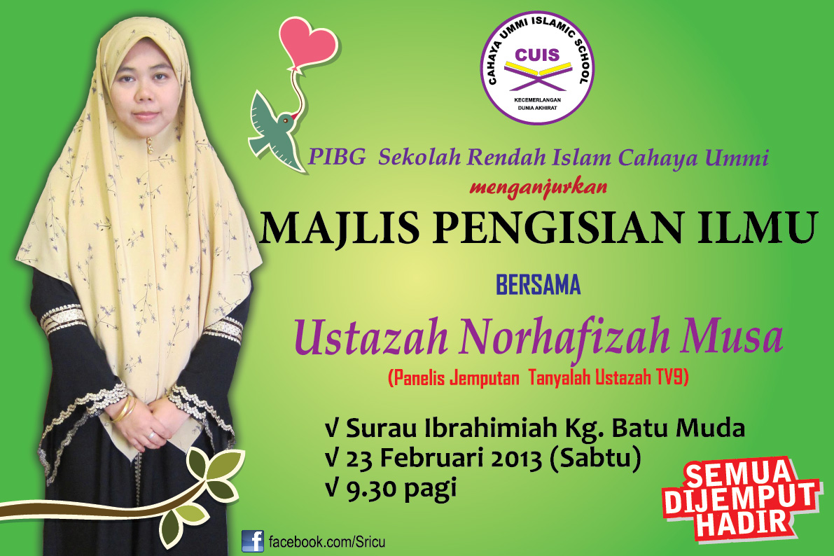 SRI CAHAYA UMMI: Majlis Pengisian Ilmu Bersama Ustazah ...