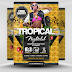 Panfleto tropical, flyer clube noturno