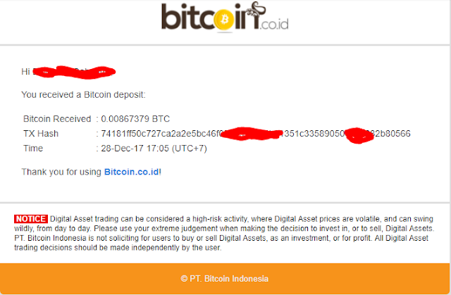 bukti withdraw atau bukti pembayaran dari Cryptomining Farm