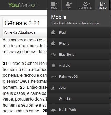 Bíblias Eletrônicas: Bíblia YouVersion grátis - versões 