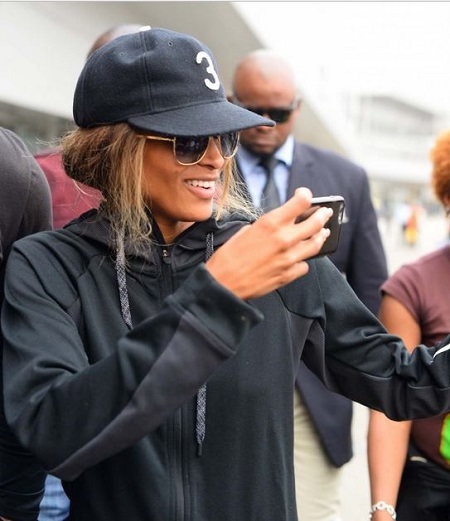 American Singer, Ciara Arrives Nigeria Ahead of Show with Darey Art Alade (Photos)