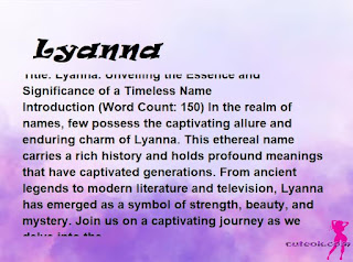 meaning of the name "Lyanna"