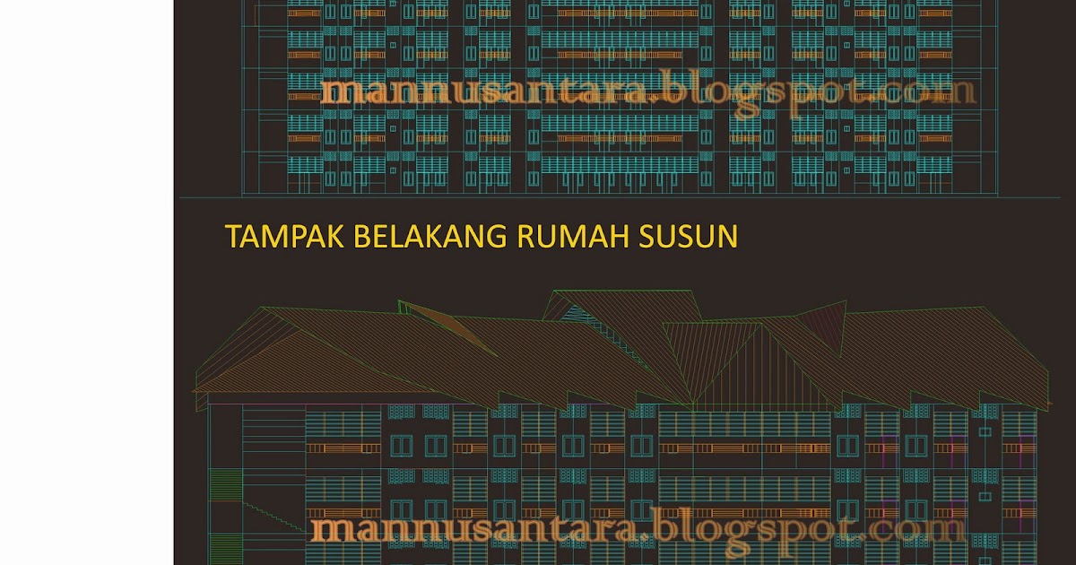 CONTOH DESAIN RUMAH SUSUN KELAS MENENGAH LIMA LANTAI  ManNusantara 