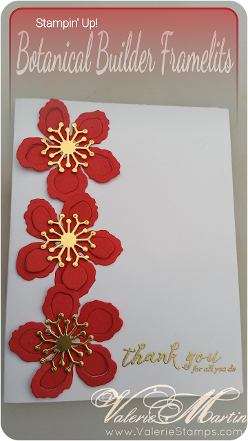 Stampin Up, Valerie Martin Stamps, Mint Macaroon, Watermelon Wonder, Botanical Builders Dies, Gold