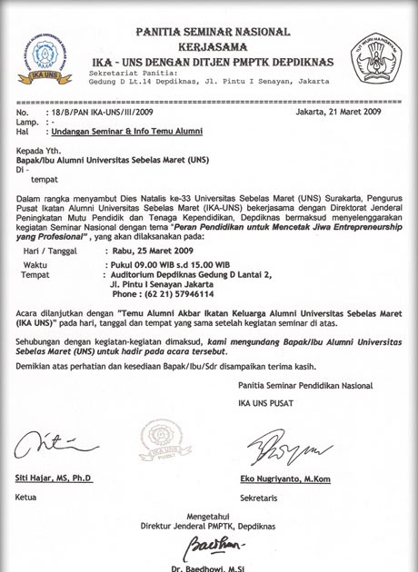 Contoh Surat Formal / Surat Resmi Mbah Karno