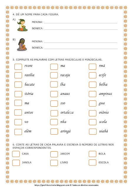 ATIVIDADES ASSÍNCRONAS – LETRAS 1º E 2º ANO