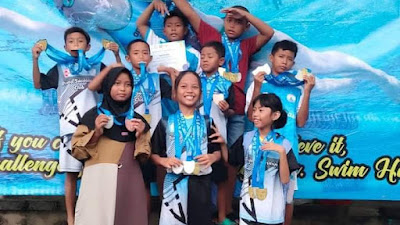 Prima Swimming Club Indramayu Sabet Banyak Medali di Kejuaraan Renang di Depok