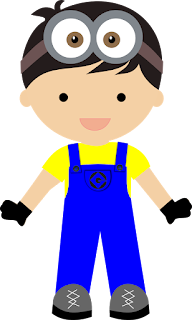 Kid Disguised as Minions Clipart.