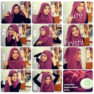 tutorial hijab paris simple terbaru