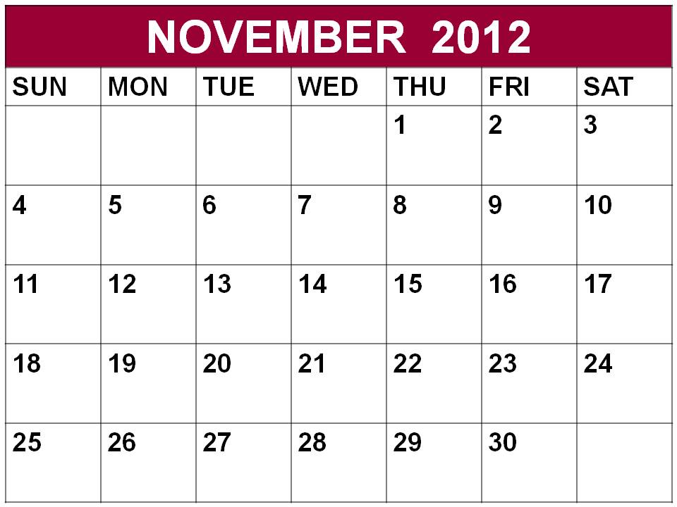 2012 calendar with holidays. November+2012+calendar+