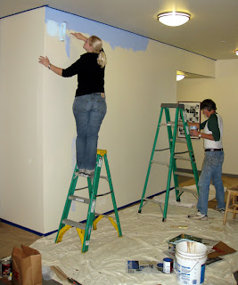 Michelle working with her father on the sky