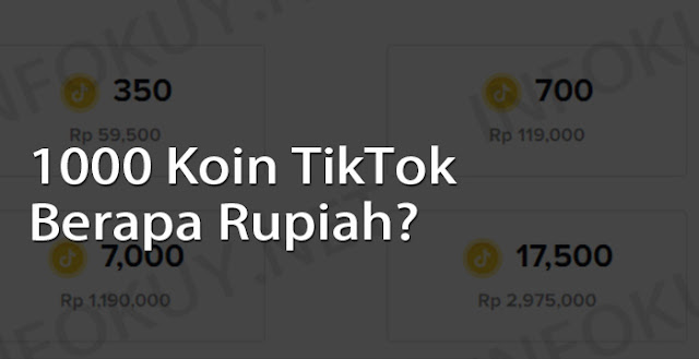 berapa harga 1000 koin tiktok dalam rupiah