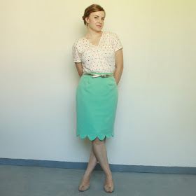 diy scalloped hem skirt