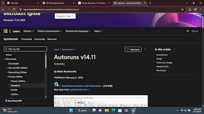 Using Microsoft Autoruns