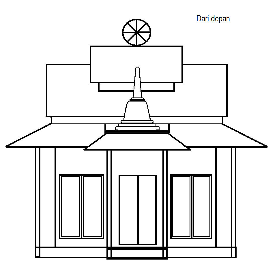 Sketsa Gambar Vihara Garlerisket