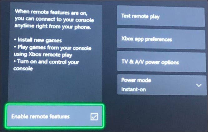 أين تجد ميزات التحكم عن بعد في إعدادات xbox