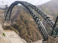 India completes arch of world’s highest railway bridge in Jammu and Kashmir.