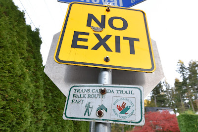 Trans Canada Trail East sign Vancouver.