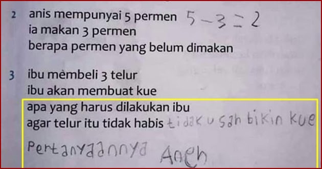 6 Jawaban Murid saat Mengerjakan Soal Matematika Ini Bikin Tepuk Jidat