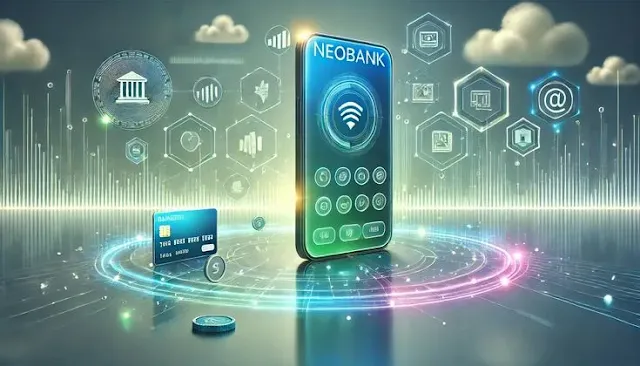 Smartphone em ambiente holográfico simbolizando o futuro
