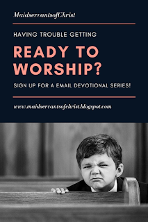 Sign up here for a FREE Email Devotional Series to help you center your mind on God before the chaos of Sunday morning starts!