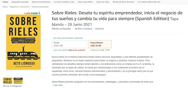 amazon libro sobre rieles