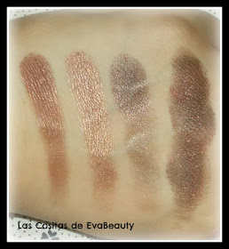 Paleta de sombras de ojos ROSE de Eveline Cosmetics swatches