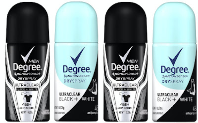  FREE Degree Dry Spray Deodorant Sample