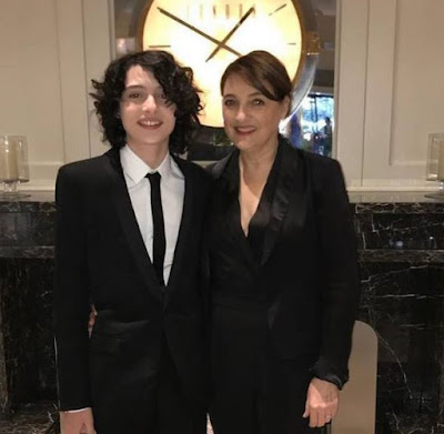 Finn Wolfhard with his mother Mary Wolfhard