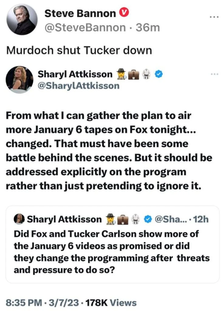 Did Murdoch Shut Tucker Down? Rumblings that Tucker Changed His Show Plan After Threats and Pressure from Regime