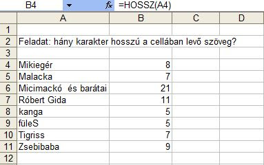 Excel függvények összeadás