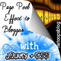 page peel for blogger