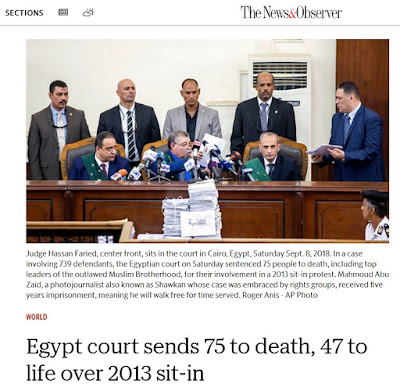 Egypt court to hang many, dissidents, following 15 recent hangings of gays in Egypt