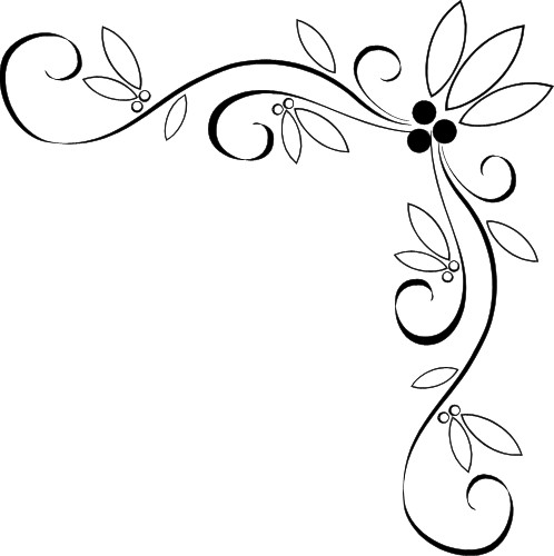 Fancy vine corner border design image title=