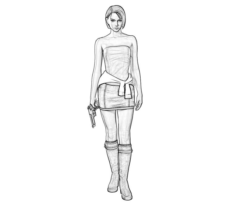 jill-valentine-character-coloring-pages
