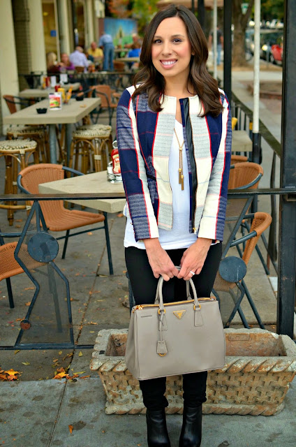 Plaid Blazer and Denim