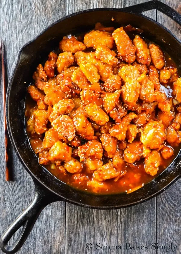 Orange Peel Chicken is a family favorite recipe that's deliciously easy to make and can be made easily gluten free. A great dinner recipe from Serena Bakes Simply From Scratch.