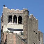 Castle Tank Tower - Crenellated tank enclosure atop 10 Sheridan Square in the Village.