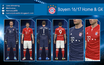 Bayern 2016/17 Home & GK Kit by Nemanja