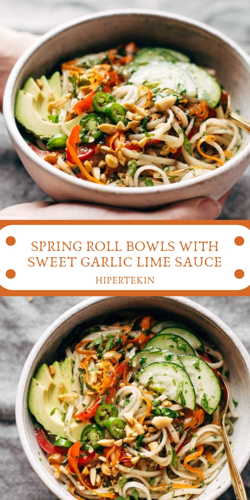 Spring Roll Bowls With Garlic Lime Sauce