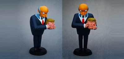 Icons Unmasked “Trump Unmasked” Donald J. Trump x The Simpsons Polystone Art Toy Collectible by Alex Solis